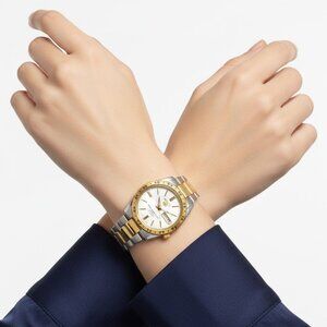 NWT Authentic Seiko Automatic White Dial Two-tone Women's Watch